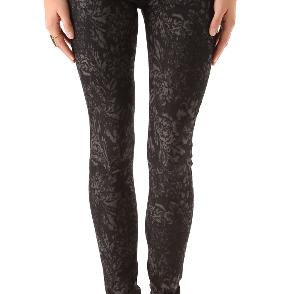 7 For All Mankind Floral Jacquard Skinny Jeans